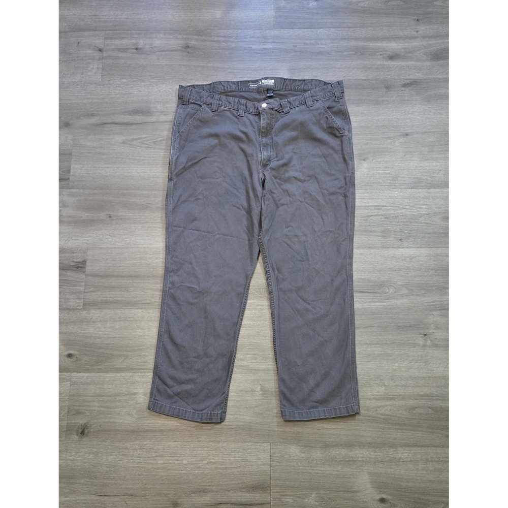 Carhartt Men's Rugged Flex Relaxed Fit Gray Canvas Work Pants 44x30 BN2291-M